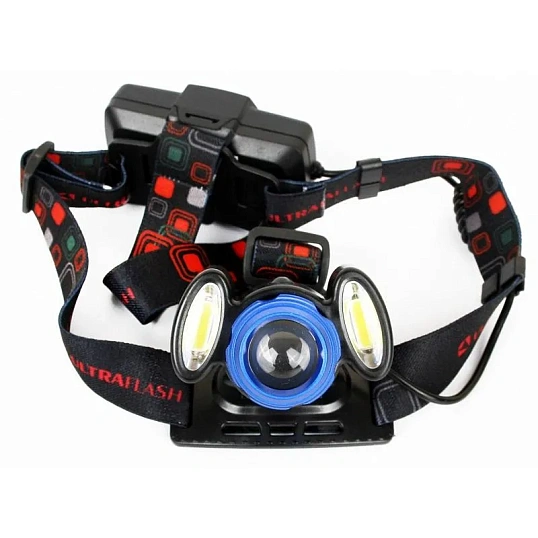 Фонарь налобный Ultraflash E1334 (акк.3,7В,3LED,4В