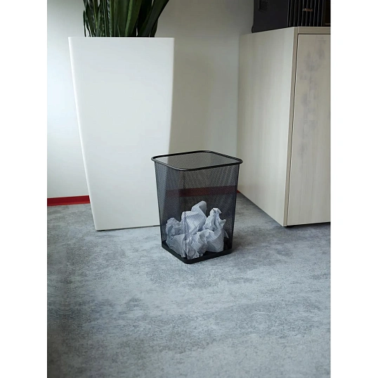 Корзина для мусора Luscan 17 л металл черная