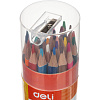 Карандаши цветные Deli EC00327 ColoRun 3-гран. 24цв/наб точилка карт.тубус