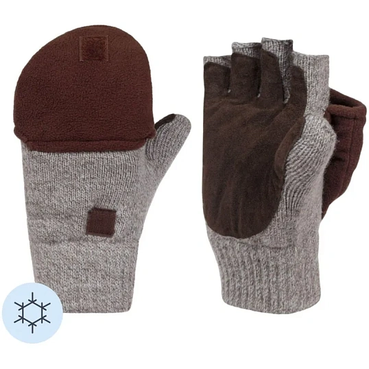 Рукавицы -трансформеры полушерст 3-слойн(флис/шелтер/спилок) Чибис РШС р10