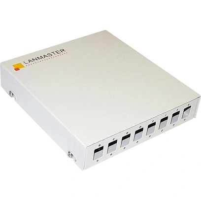 Модуль LANMASTER кросс оптический настенный, метал. (LAN-FOBM-WM-8SC)