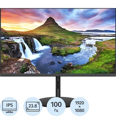 Монитор AOPEN 24SH2YEbmihux(UM.QS2EE.E22)23,8/FHD/IPS/100Hz/250cd/4ms/HDMI