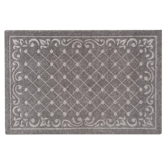 Коврик входной влаговпитывающий с тисн ХОЛЛ In'Loran 60х90см серый 130-694