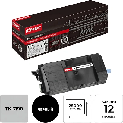 Картридж лазерный Комус TK-3190 чер. для Kyocera Ecosys P3055 (чип)