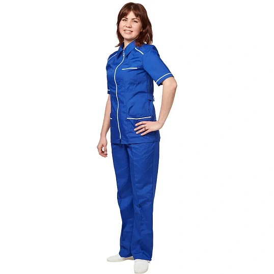 Костюм для горничных и уборщиц женский у13-КБР василек (р.48-50)р.170-176