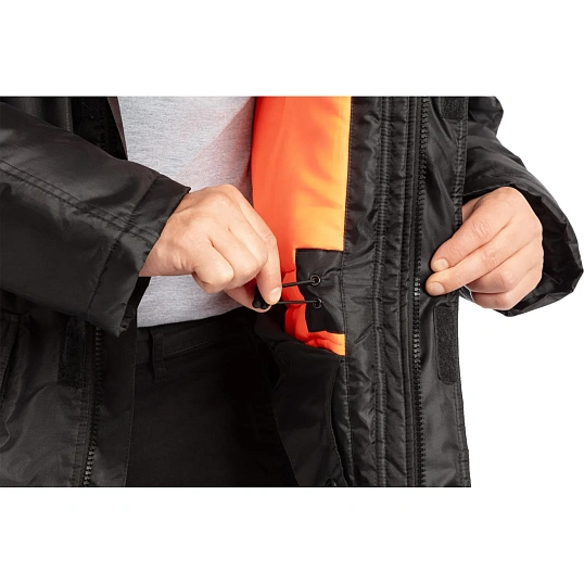 Куртка зимняя муж Аляска з66-КУ удлиненная черн (р.60-62)170-176