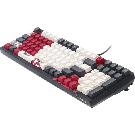 Клавиатура A4Tech Bloody(S98 NARAKA BLMS RED PLUS)мех.чер/крас USB gamerLED