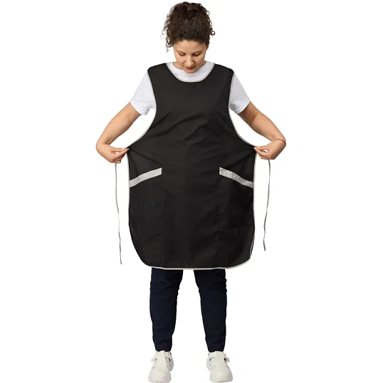 Фартук сарафан Маркет Мастер  цвет черный/серый
