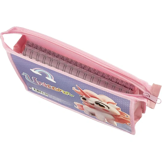 Папка для тетрадей А5 пластик,печать на картоне ВЕСЕЛЫЙ ЕДИНОРОГ ПМ-А5-29