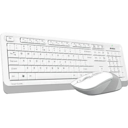 Набор клавиатура+мышь A4Tech Fstyler FG1010 белый/серый USB беспроводная