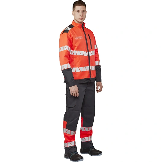 Куртка летняя мужская Равелин красн./графит (р.60-62) 194-200