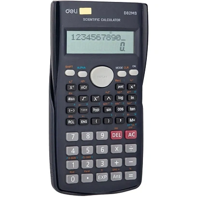 Калькулятор научный Deli ED82MS темно-синий 10+2-разр. 240 функций