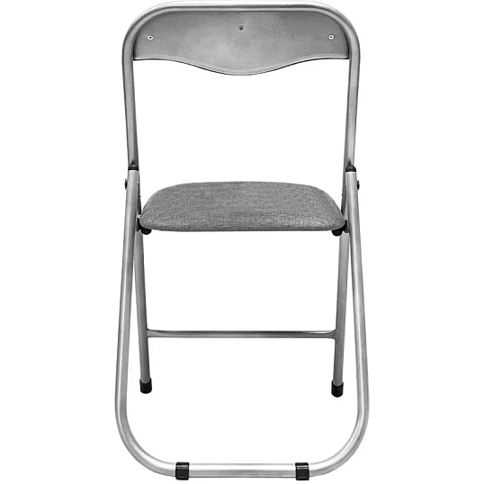 Стул складной каркас серебро , ткань серый РС 04