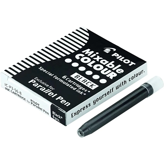 Чернила Чернильный картридж PILOT Parallel Pen черные 6 шт/уп IC-P3-S6 B