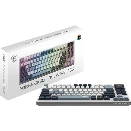 Клавиатура MSI (S11-43RUP01-HH9)Forge GK600 механ.бел/син USB BT/R gamer L