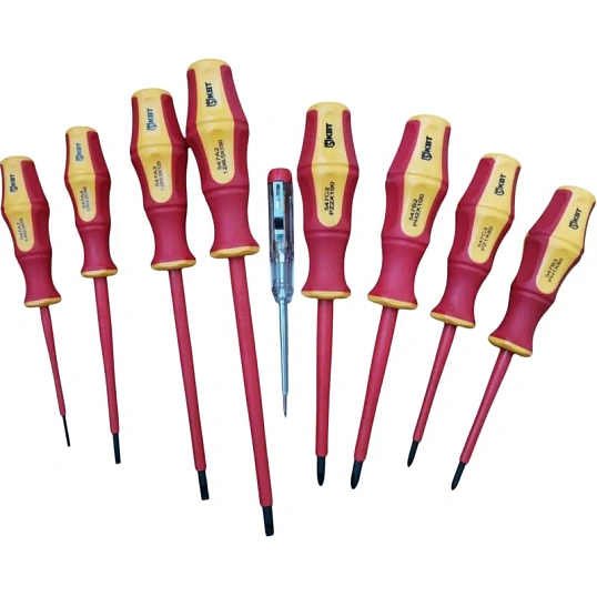 Набор отверток диэлектрических КВТ для работ под напряжение до 1000В 78620