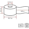 Бумага туалетная Торк/Tellus Стандарт T1 1сл бел вторич втул525м120195 6рул