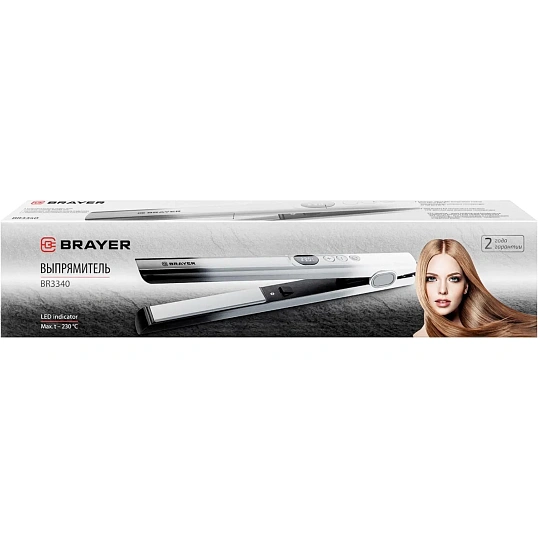 Выпрямитель BRAYER 3340BR, 52Вт, макс темп.230, пласт.25x110мм, шнур 1,8м