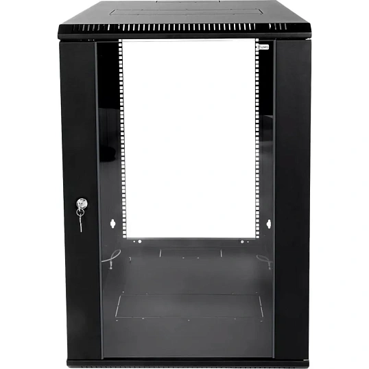 Шкаф настенный ЦМО разб. 12U(600х520)дверь стекло,черн (ШРН-Э-12.500-9005)
