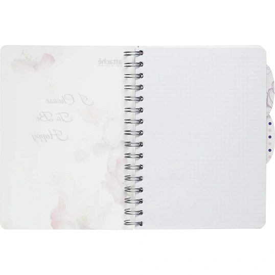Бизнес-тетрадь А5,140л,кл,сп,пласт Attache Selection Flower Dreams I Choose