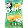 Чипсы BIGBON CHIPS из натурального картофеля со вкусом Сметаны и лука, 75г