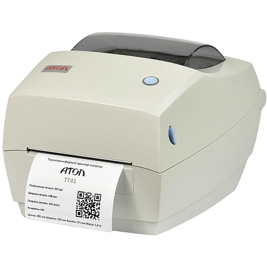 Этикет-принтер АТОЛ ТТ41 (203dpi, термотрансферный,USB)