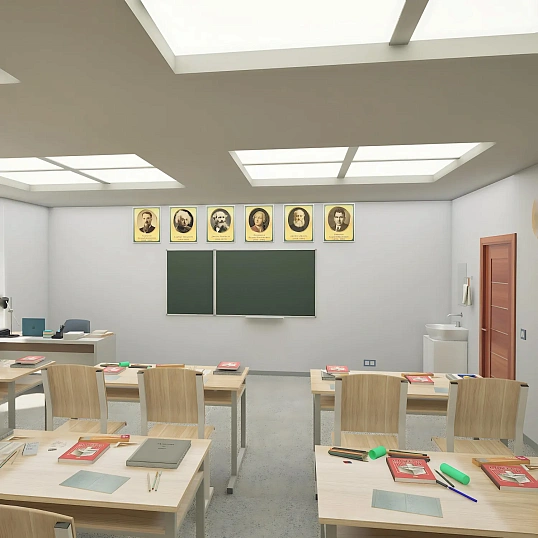 Доска магнитно-меловая Attache 2-х секционная без разлиновки