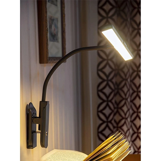 Светильник Lucia L555 FLEX Accu Clip черный, аккум., LED 10W 3000K