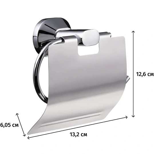 Держатель для туалетной бумаги Luscan металлич., хромированный