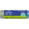 Мешки для мусора ПНД35л12мкм15шт/уп синиеBioразл50х60см с завяз Luscan