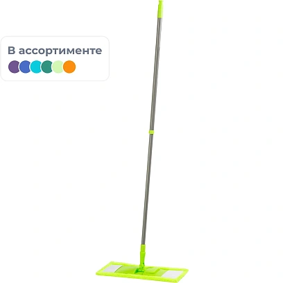 Швабра флаундер 40х10см с насадкой из микрофибры 67-120см HD1027C