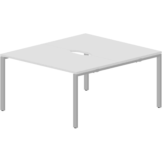 Стол составной STRIKE 2раб.м 2эр.в. 1380х1566 STN2TV148BLAL Белый, оп. Алюм
