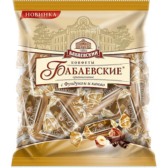 Конфеты Бабаевские Оригинальные с фундуком и какао, 200г