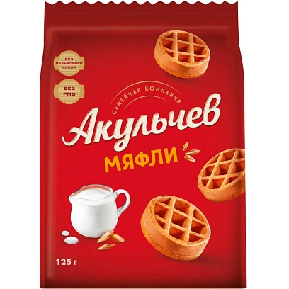 Вафли Мяфли Акульчев 125г