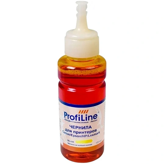 Чернила Premium для Canon/Epson/HP/Lexmark жел. 100 мл вод. ProfiLine