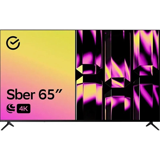 Телевизор Sber SDX-65U4124B, UHD, смарт (Салют ТВ)