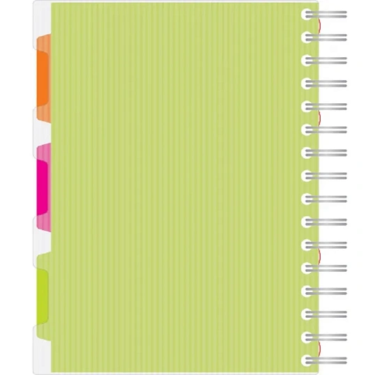 Тетрадь 140л,кл,А5,SPIRAL BOOK Салатовый,евросп,обл.пл,раздел.84108