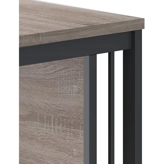 Стол Комус Мебель К-Loft 241S014 1180х670х752 дуб сонома темн/черный