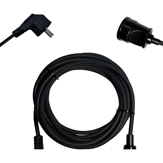 Удлинитель PROGIX PG118 1р/7м/1,5кВт/6А заземление, черный, ПВС 3х0.75