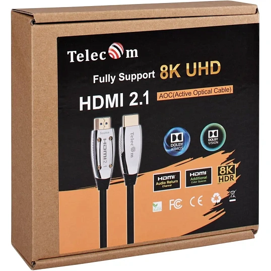 Кабель активный оптический HDMI 19M/M,ver. 2.1, 15m Telecom (TCG2120-15M)