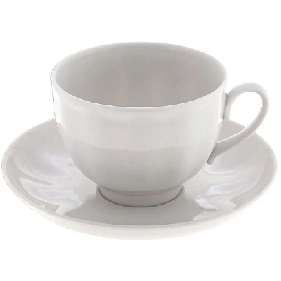 Чайная пара 275 мл Белая Гранатовый 12шт/уп (014822)