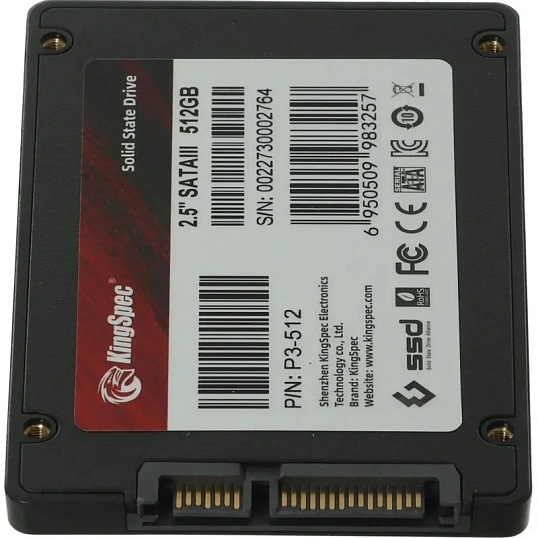SSD Накопитель Kingspec SATA-III 512GB 2.5(P3-512)