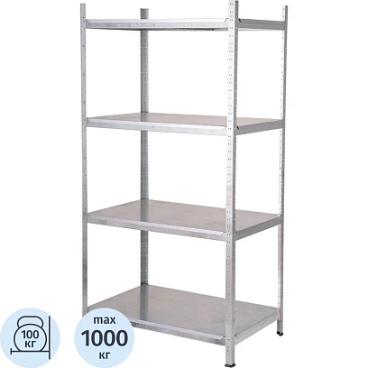 Стеллаж металлический FL_HIT 4 полки (912х500х1824) оцинкованный