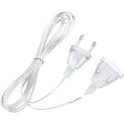 Удлинитель для домашних гирлянд 3 м, прозрачный ПВХ 315-424