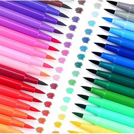 Фломастеры M&G, круглый корпус, смываемые, 36 цветов в наборе