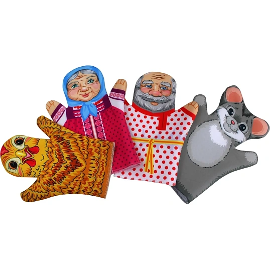 Игровой набор Домашний кукольный театр Курочка Ряба(4 куклы-перч),03643