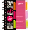 Бизнес-тетрадь 140л,кл,А6,SPIRAL BOOK Розовый,евроспир,обл.пласт,разд.84117