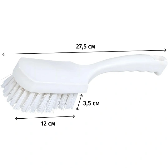 Щетка ручная FBK с короткой ручкой 275х70мм сред. жесткости белая 10546-1