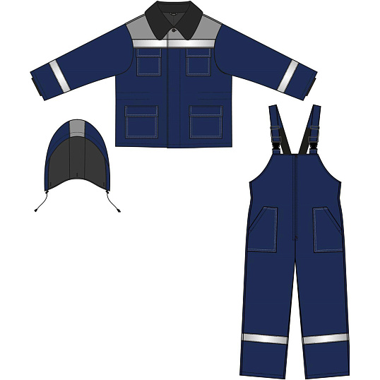 Костюм рабочий зимний муж з35-КПК синий/сер (р.60-62) 182-188 (Арсенал-СП)