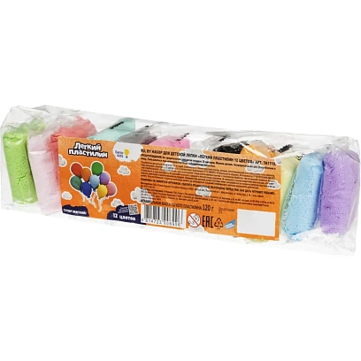 Воздушный пластилин Genio Kids Легкий пластилин 12 цветов TA1710